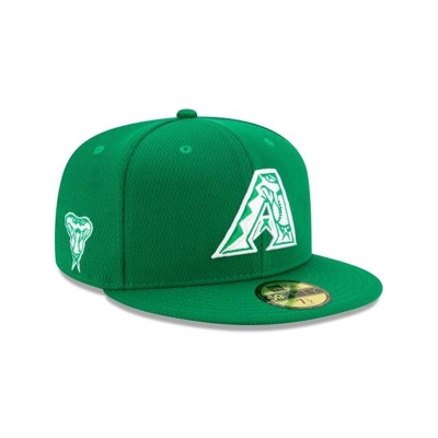 Green Arizona Diamondbacks Hat - New Era MLB St Patricks Day 59FIFTY Fitted Caps USA7461092